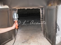 old wood oven at the bakery