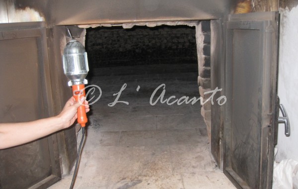 old wood oven at the bakery